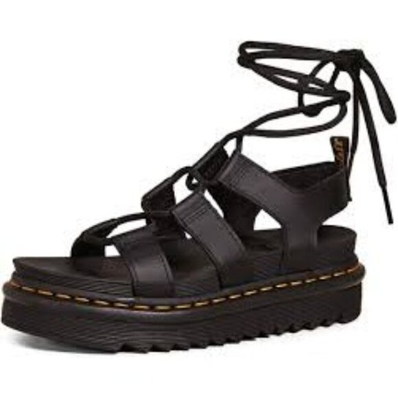 Women's Black Platform Sandals - Picture 2 of 10